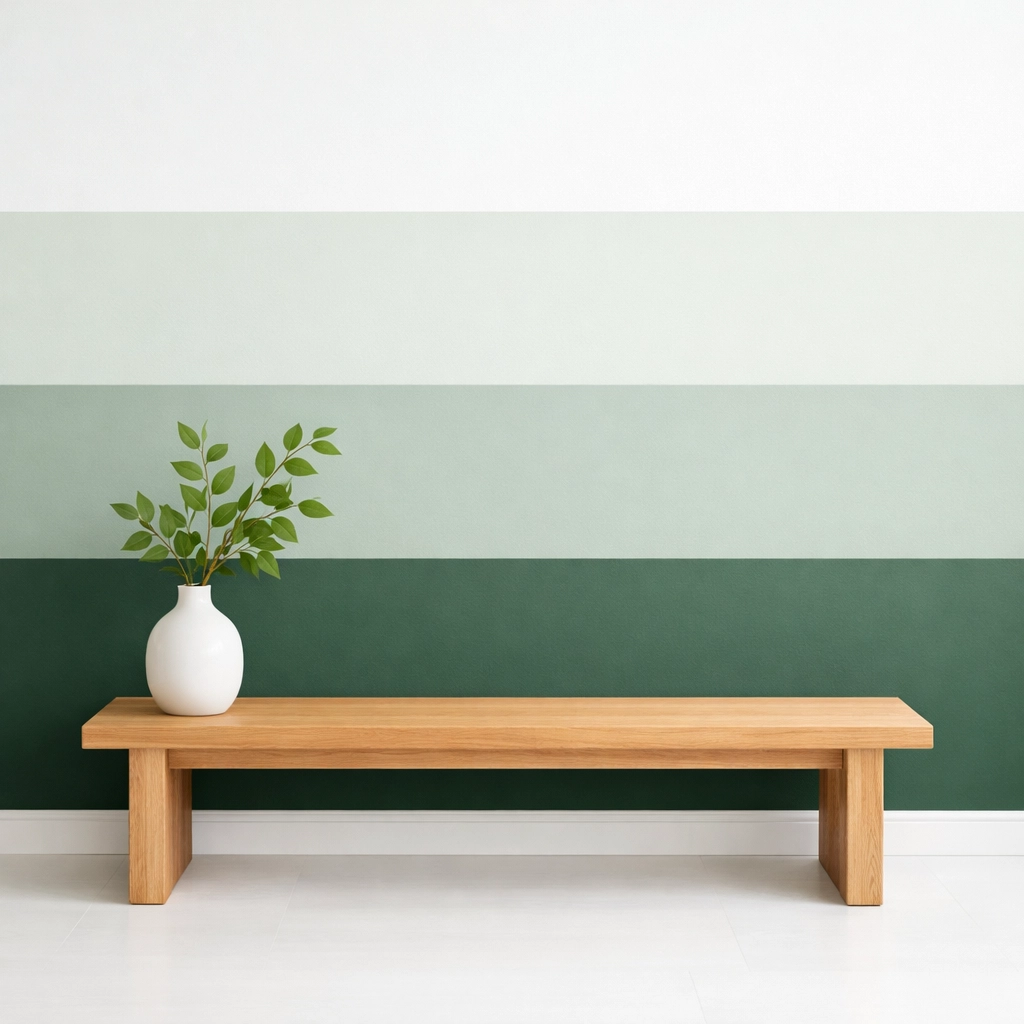 Green colour capping wall paint layers in a modern Cheltenham home living room.