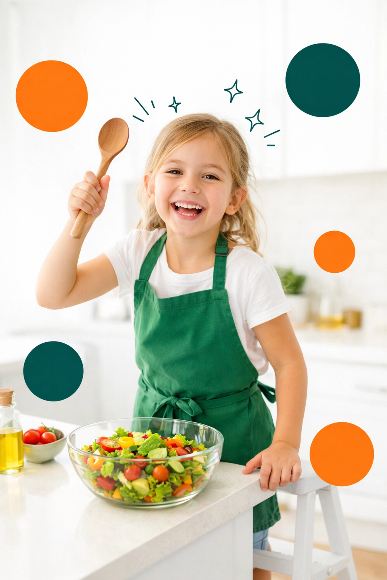 A young girl develops independence and confidence while learning practical kitchen life skills.