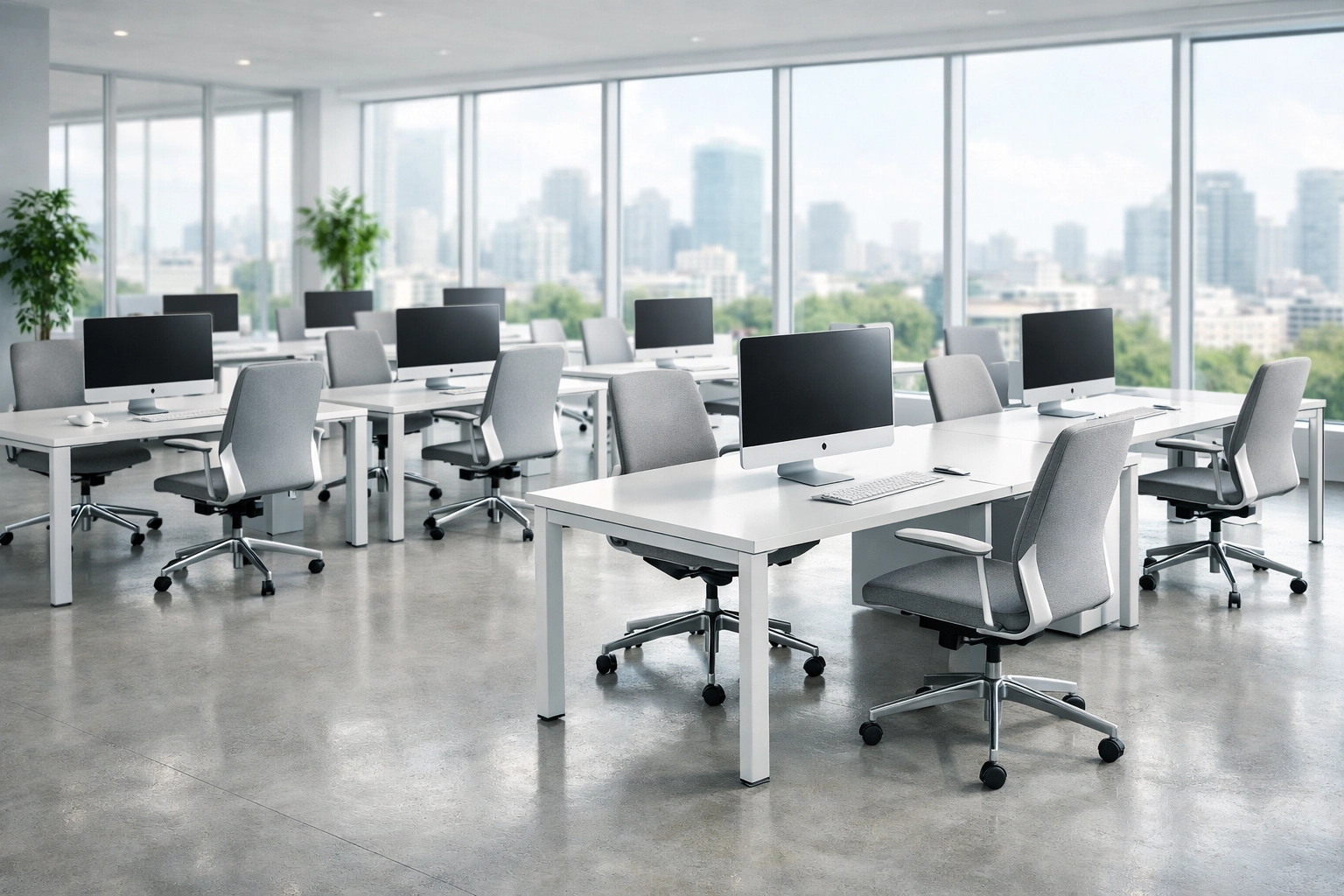 Modern open-plan workspace designed for a scalable tax service bureau and high-volume ERO operations.