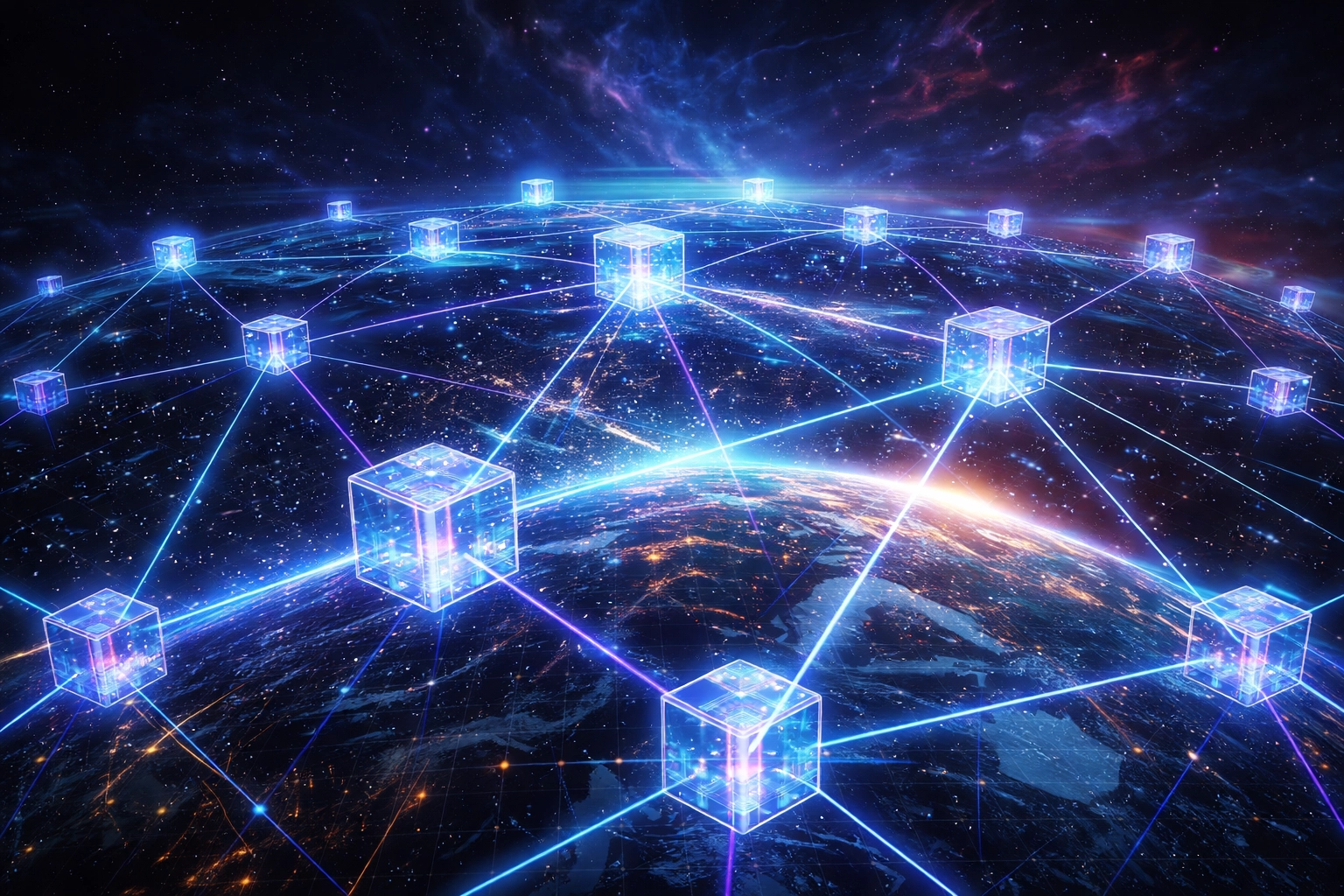 Global blockchain network illustrating Web3-native architecture for decentralized payments