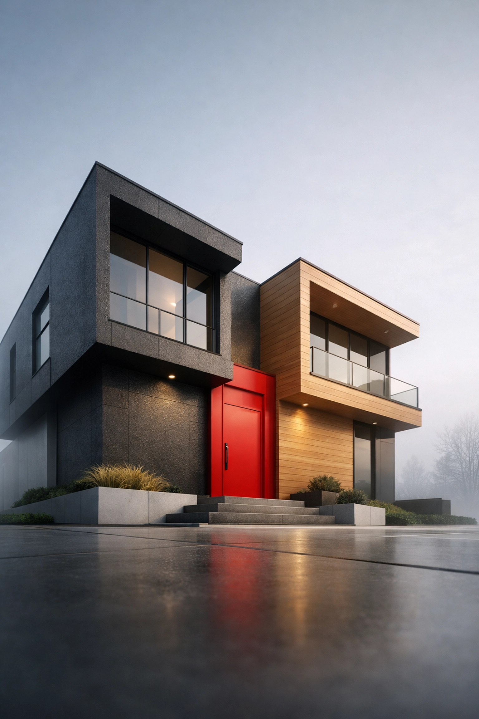 Modern duplex representing the Minnesota real estate house hacking strategy for building wealth.