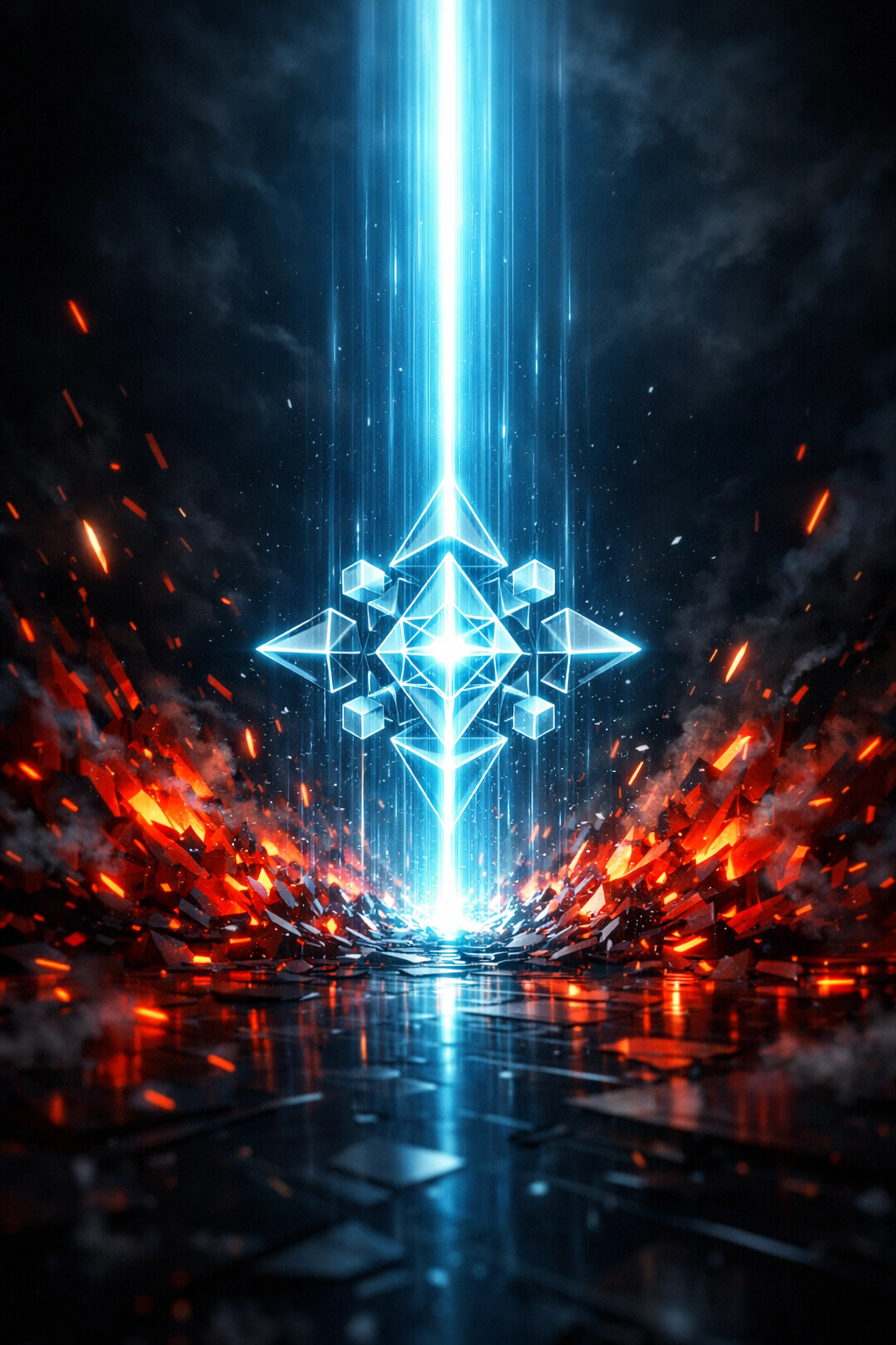 Dynatrace Davis AI transforming chaotic alert noise into organized digital structures for root cause analysis.