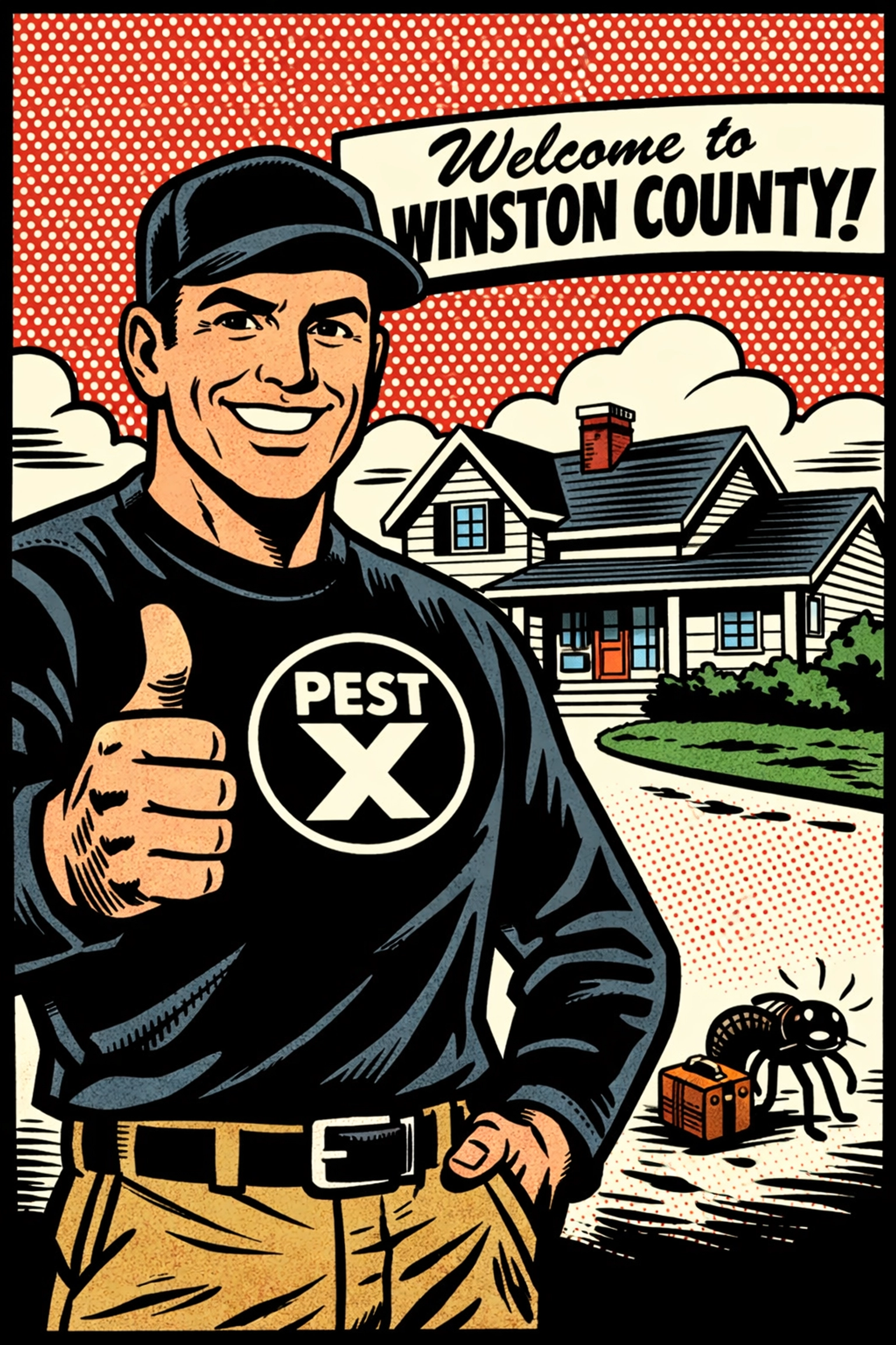 Professional Pest X exterminator providing expert pest protection for a clean, bug-free Haleyville home.