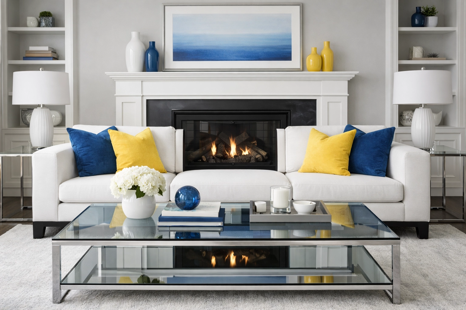 A perfectly deep-cleaned Westborough living room with a spotless glass table and organized furniture.