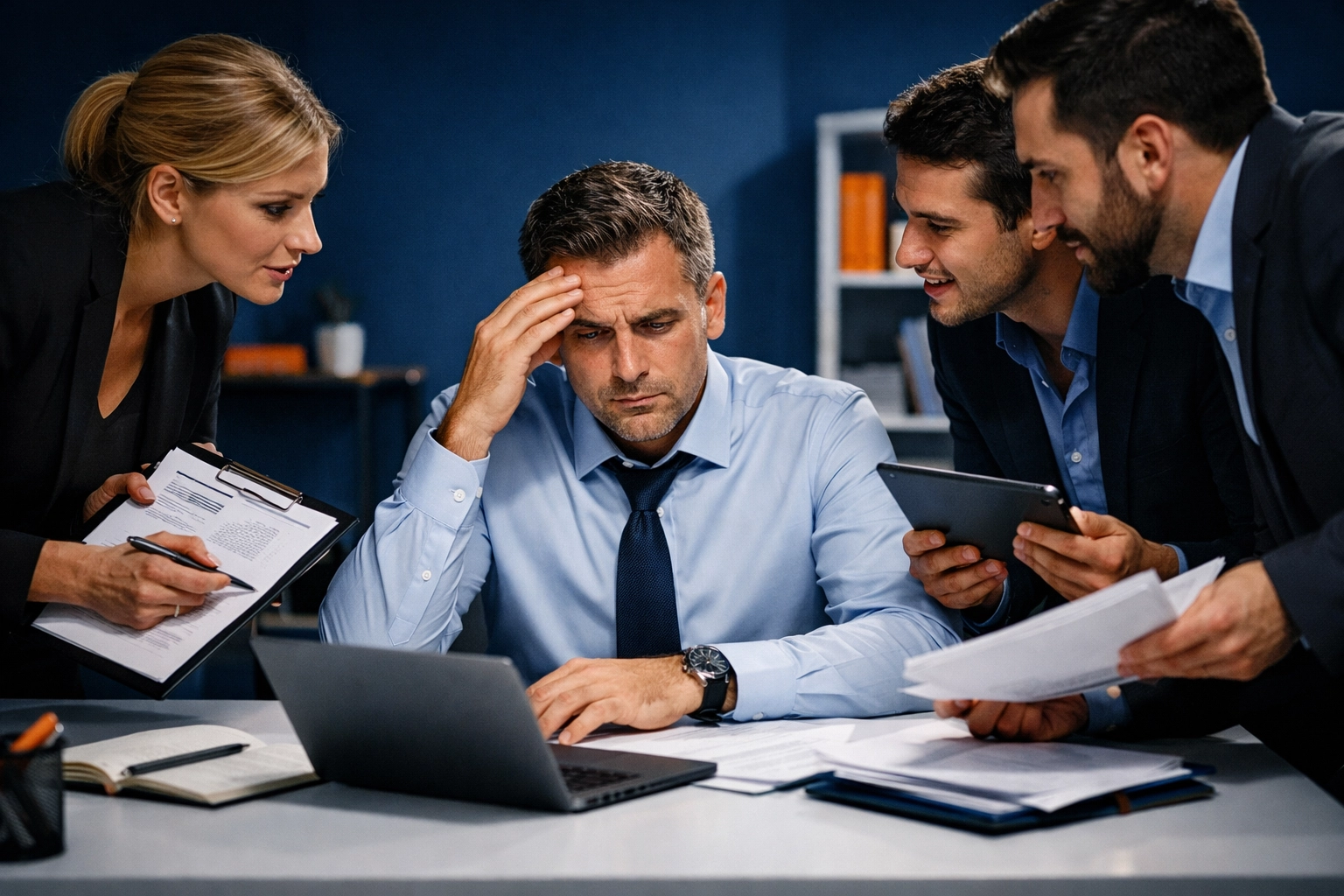 Overwhelmed business owner as a bottleneck, highlighting the need for business valuation for exit planning.