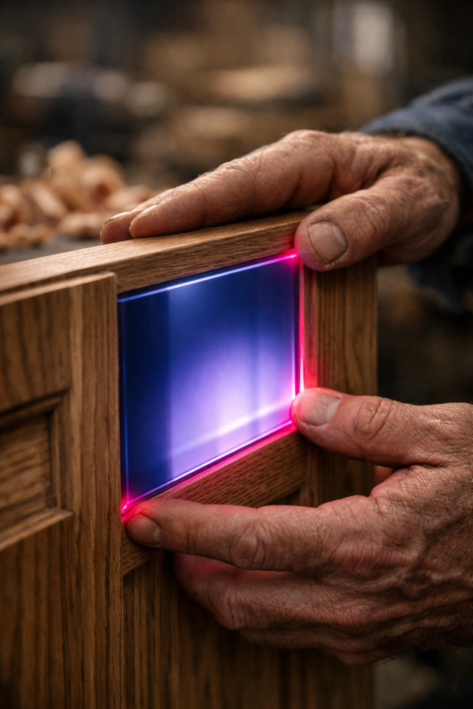 Expert craftsman installing a Smart Digital Doorway system to build a solid foundation for local businesses.