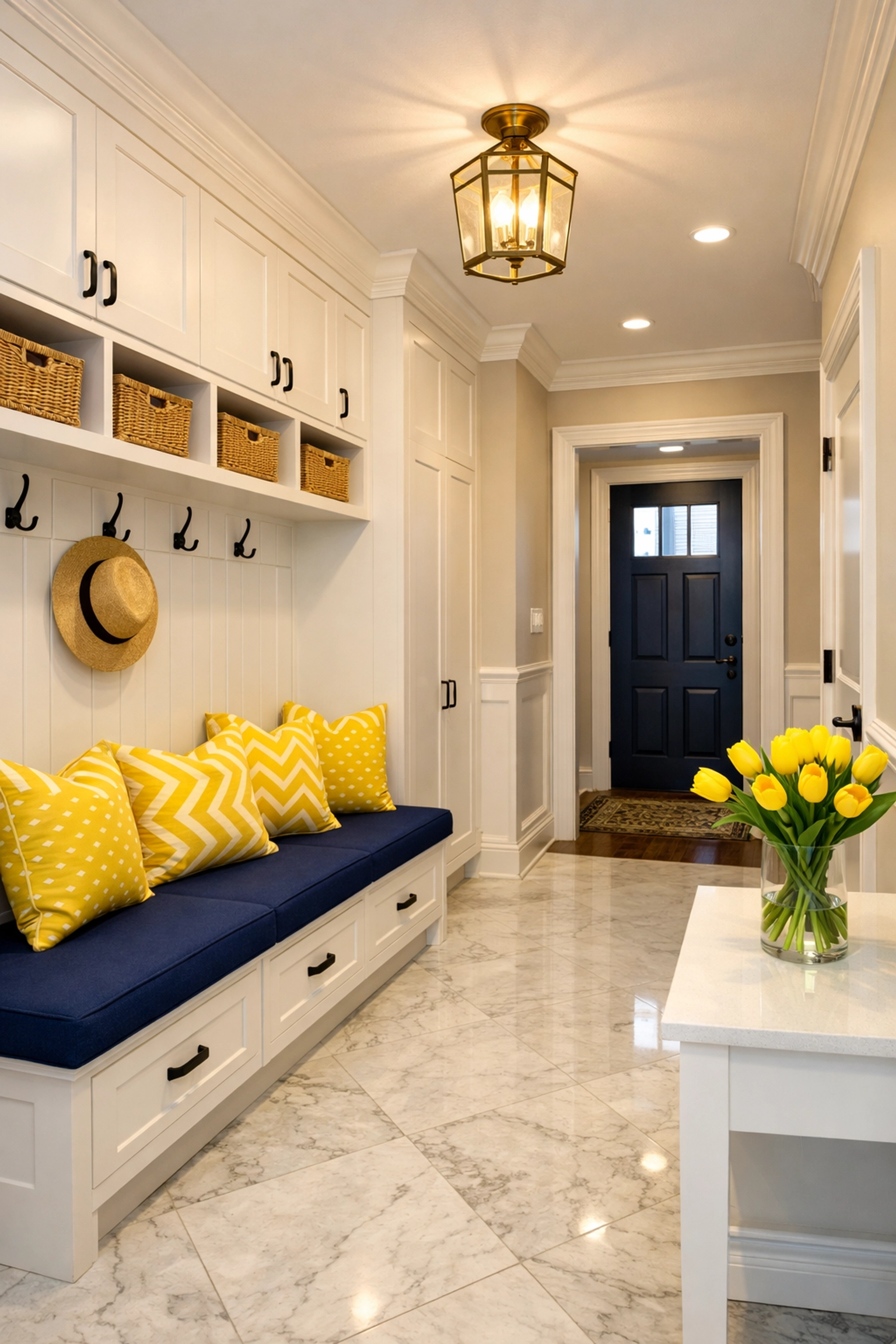 Pristine mudroom entryway after a scheduled House Cleaning Service in Shrewsbury MA visit.