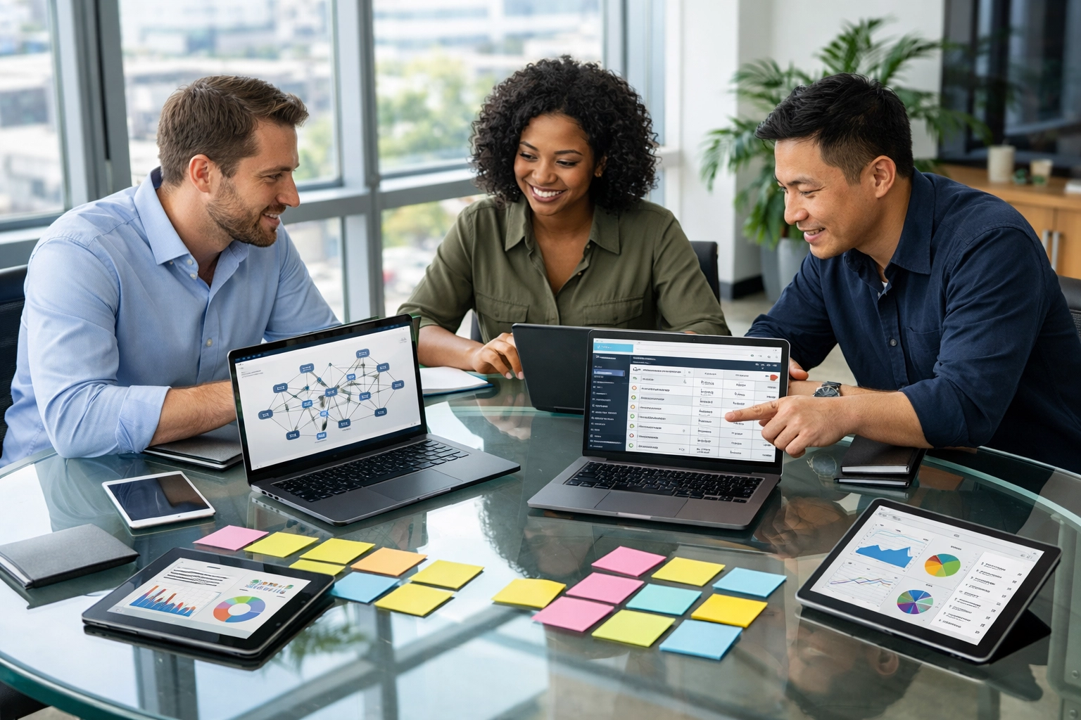 ServiceNow consulting team analyzing ITAM data and network integration efficiency