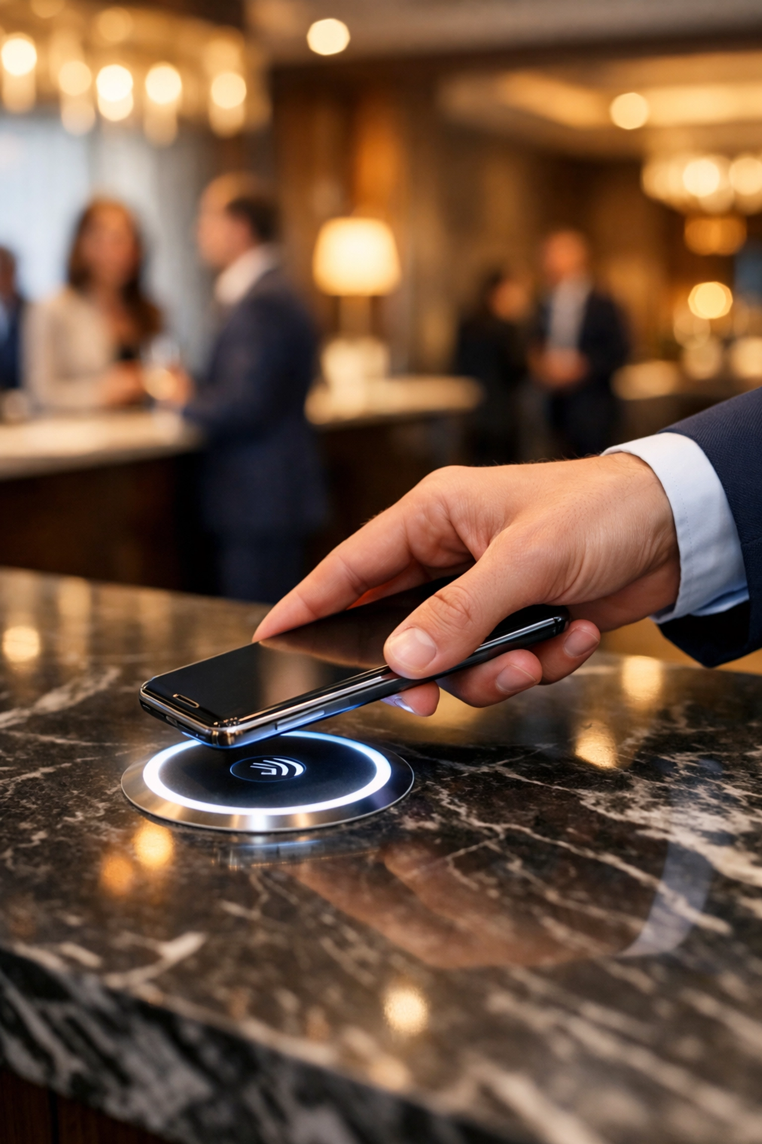 Super Bowl Branding Blitz Secrets Revealed: What Experts Don’t Want You to Know Executive using a smartphone in a luxury lounge for seamless digital brand engagement.