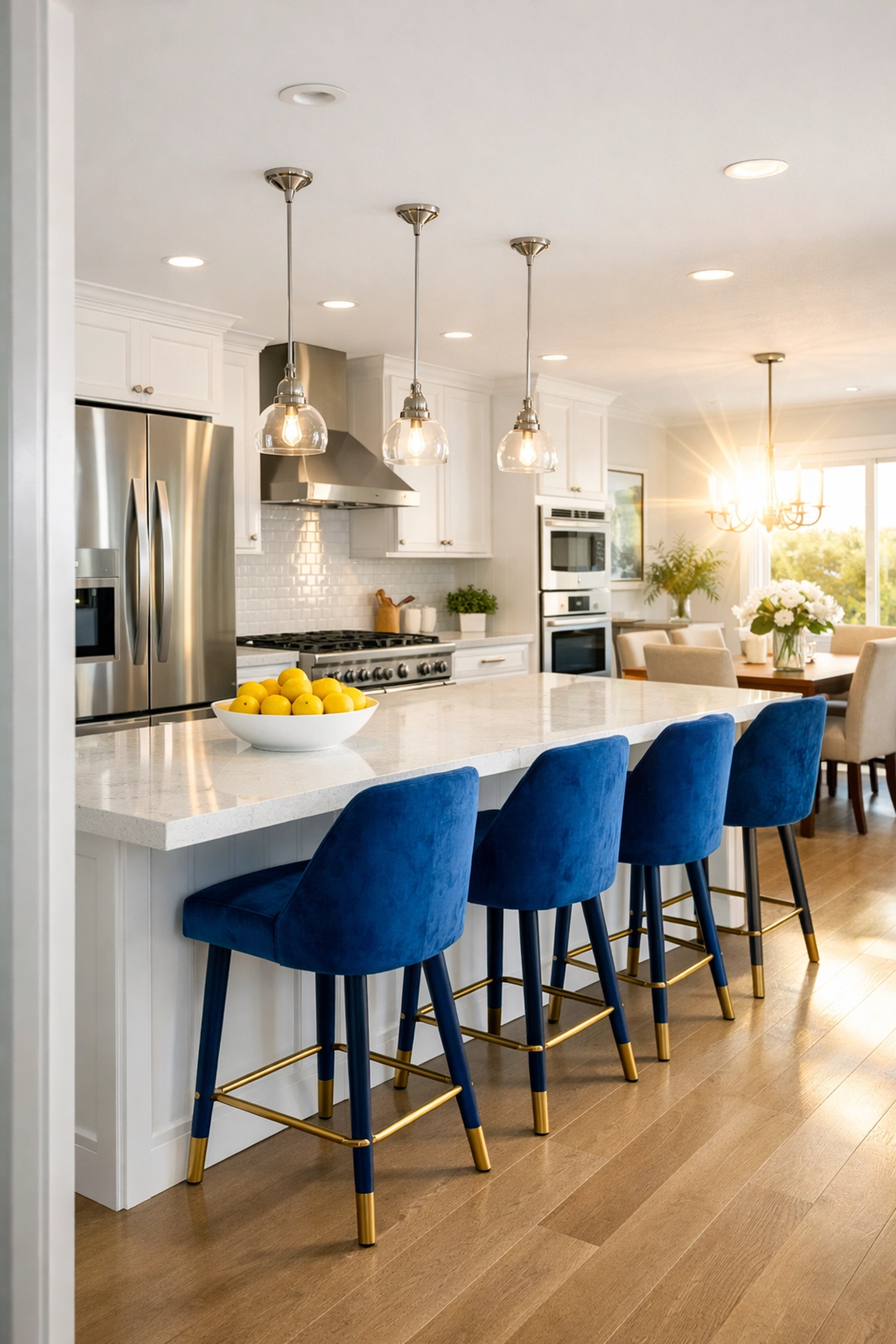 A bright, sanitized gourmet kitchen showcasing the professional results of apartment cleaning and deep cleaning Lincoln.