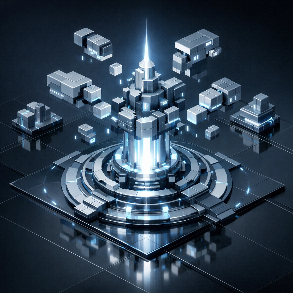 Conceptual illustration of an add-on acquisition merging into a platform property management business hub.