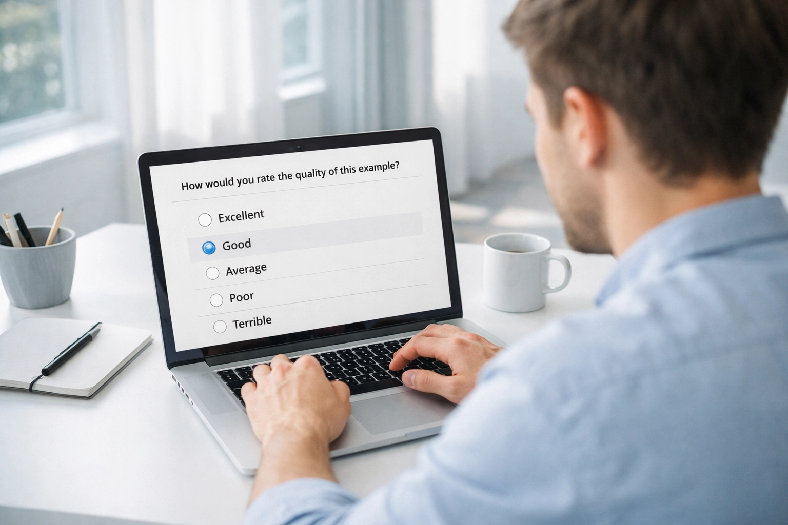 Entrepreneur teaching AI tools online from home office workspace