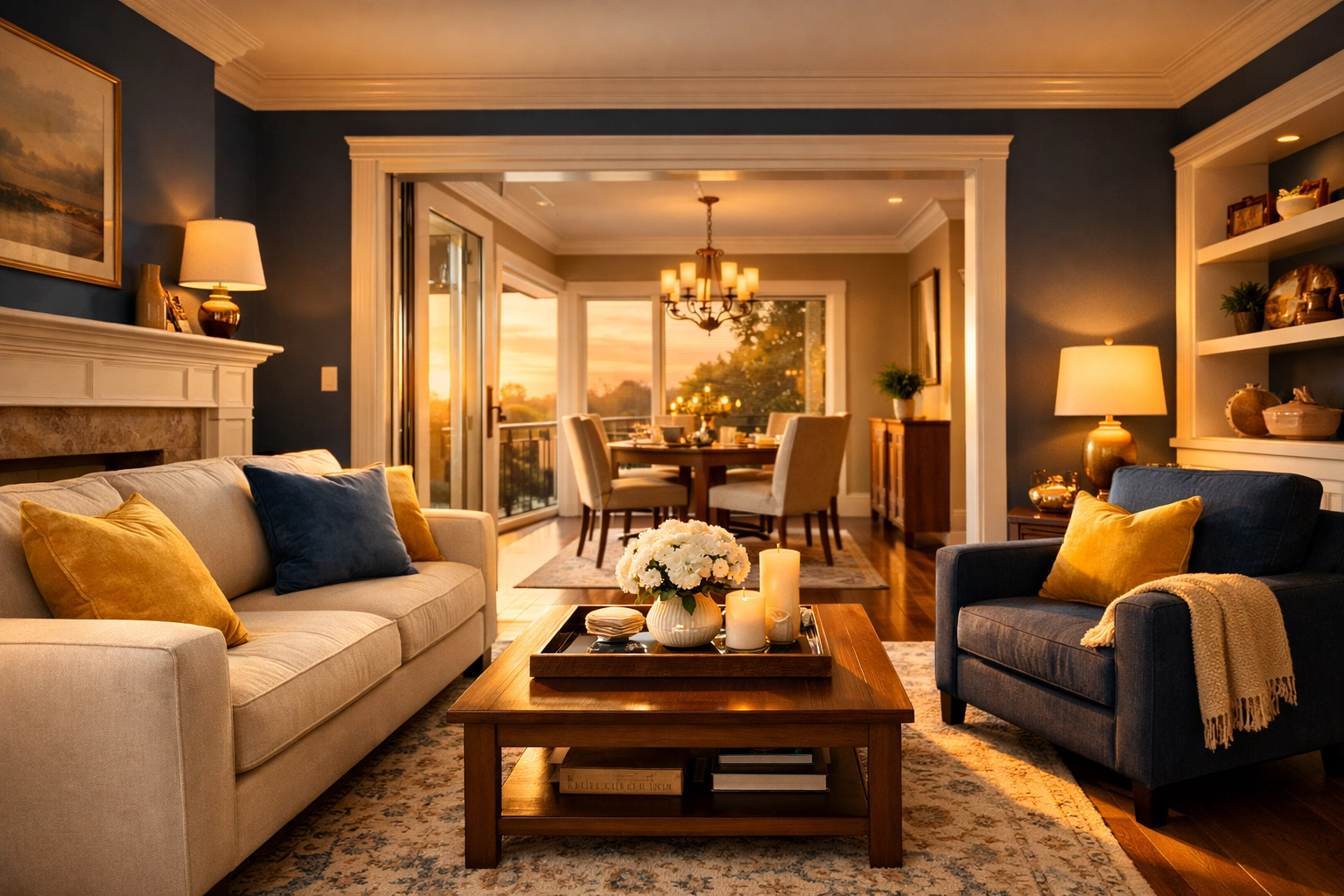 Clean and tidy residential living room in Leominster offering a peaceful, clutter-free sanctuary.