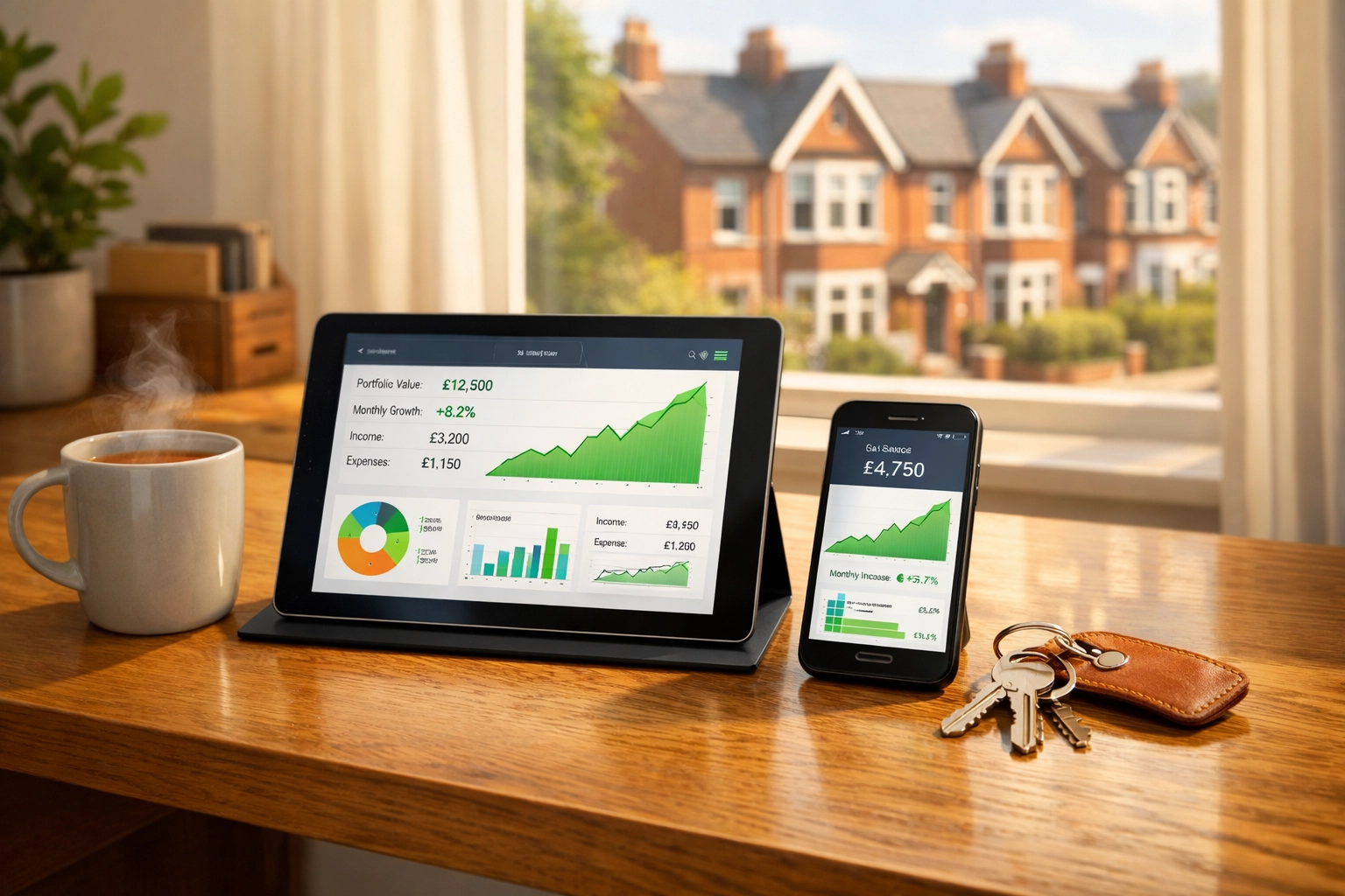 Landlord using digital software to track property income for the Making Tax Digital April 2026 deadline.