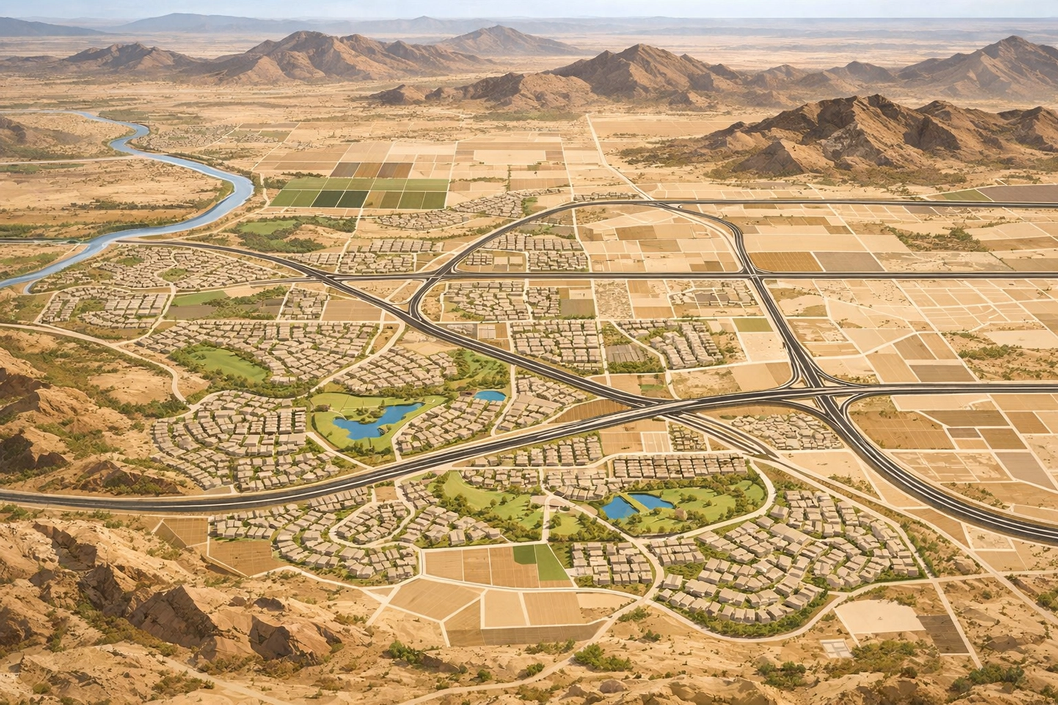 Professional local geography and neighborhood map visual for Phoenix Metro and West Valley real estate planning
