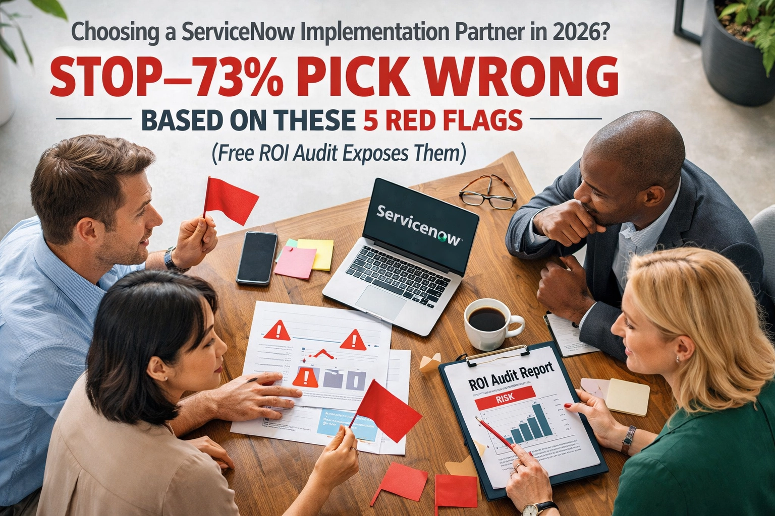 [HERO] Choosing a ServiceNow Implementation Partner in 2026? Stop: 73% Pick Wrong Based on These 5 Red Flags (Free ROI Audit Exposes Them)