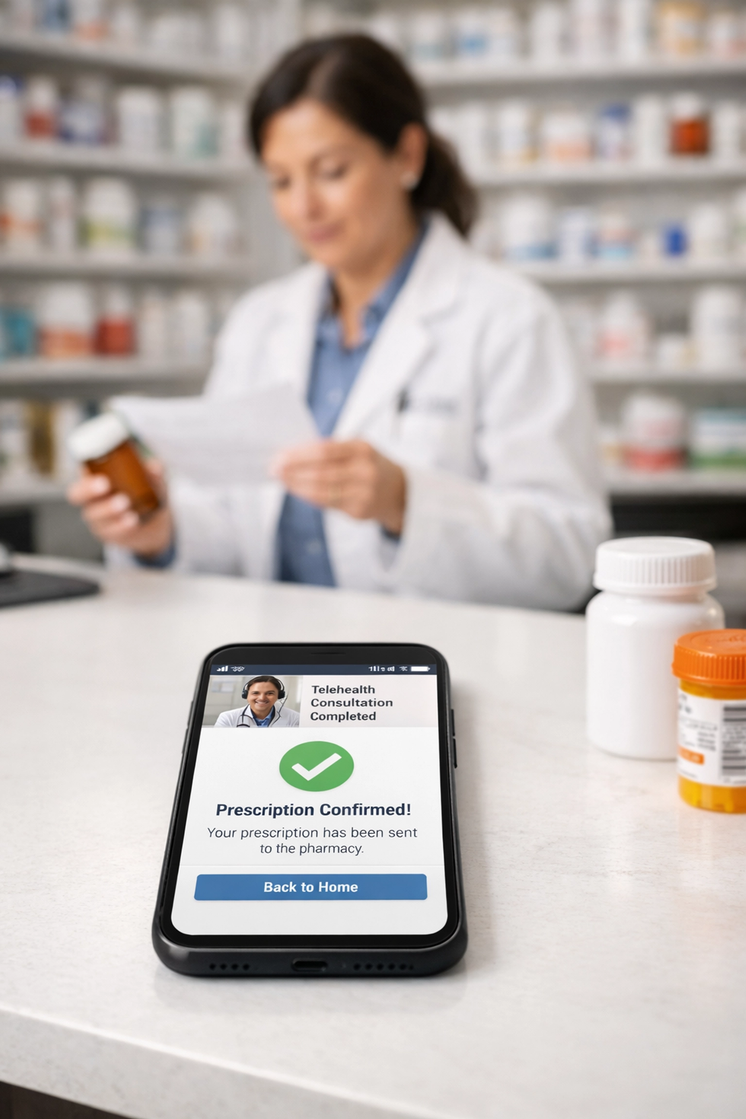 Same day UTI prescription ready at pharmacy from online doctor consultation