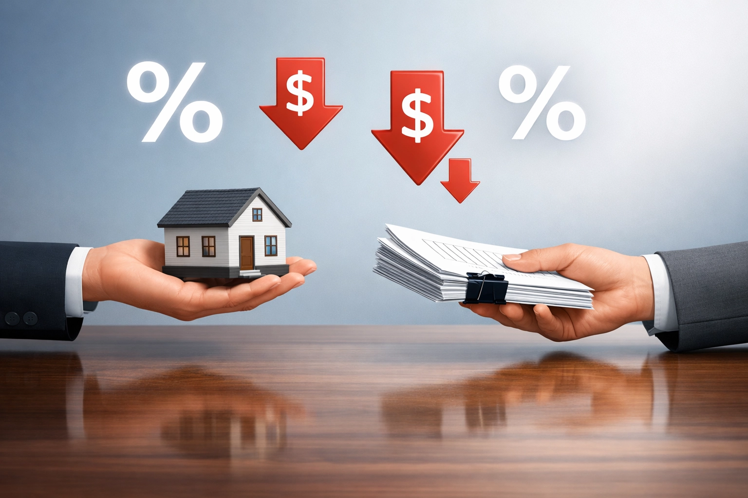 Home buyer and seller negotiation representing Buckeye real estate pricing discussions