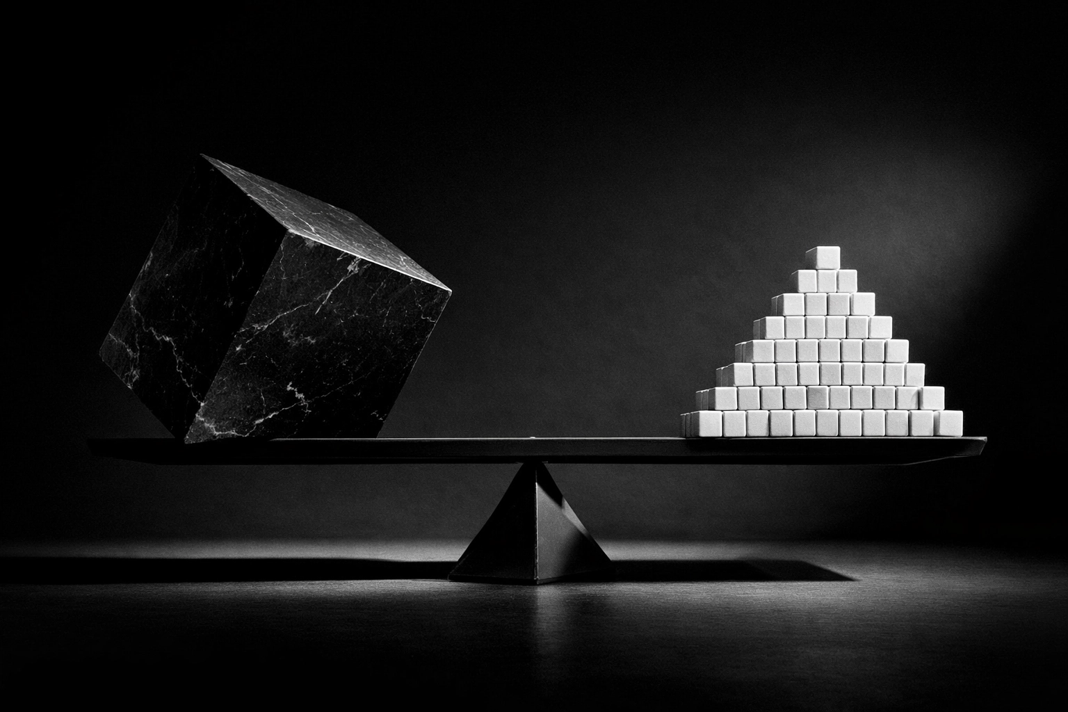 Scale balancing a single large client versus a stable, diversified property management portfolio.