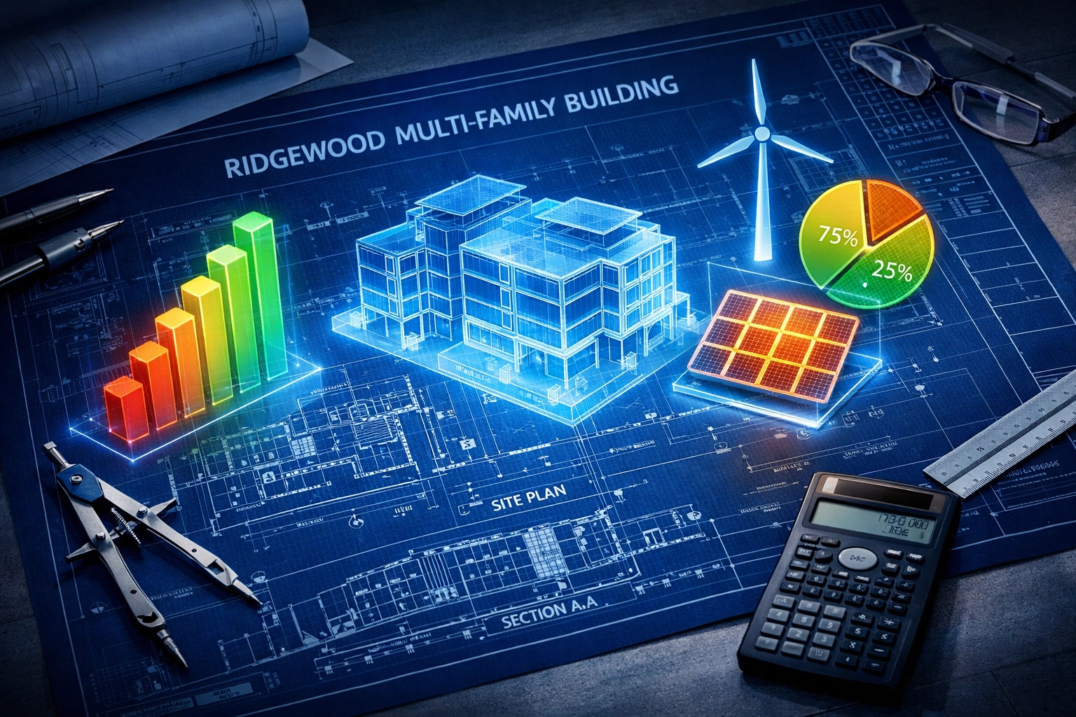 Technical energy audit and building blueprint for professional Local Law 97 reporting in Queens.
