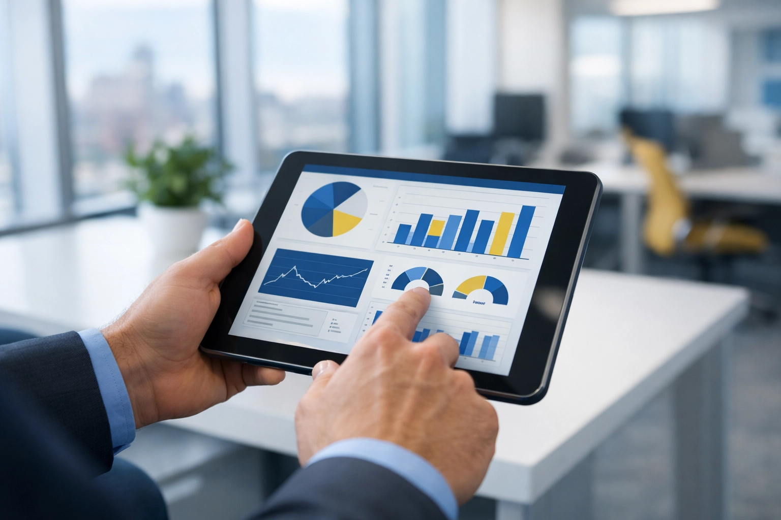Property manager viewing cost-saving cleaning metrics for a Worcester commercial property.