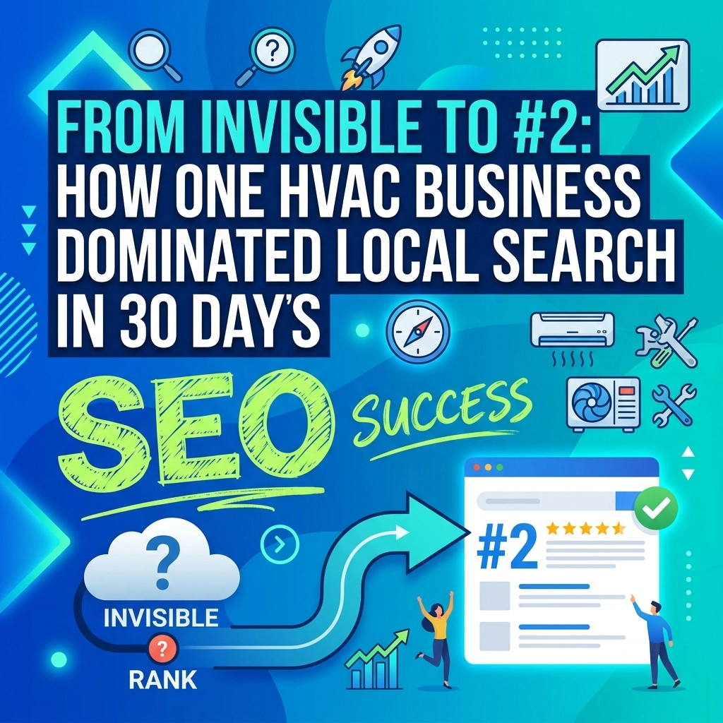 HVAC business going from invisible to number 2 in local search