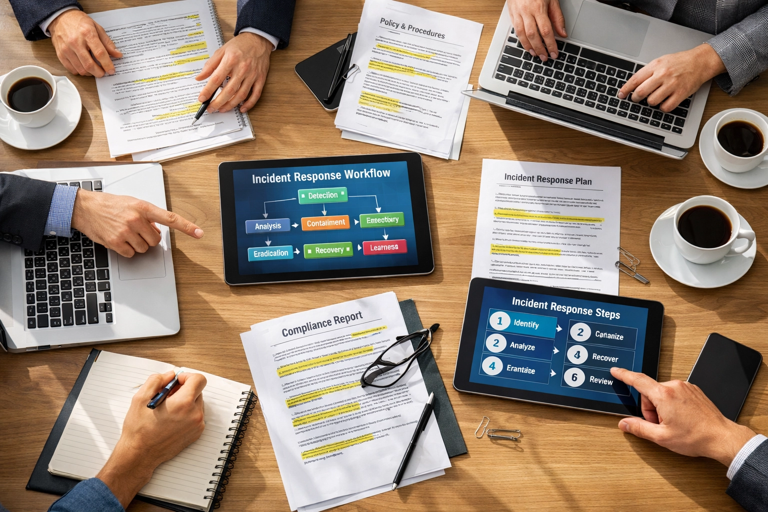 IT team collaborating on ServiceNow incident response workflows for DORA compliance requirements