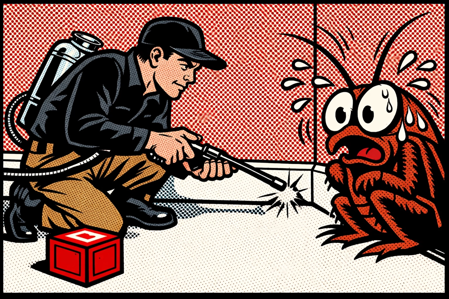 Professional exterminator applying kid-safe pest control treatments in Birmingham AL.