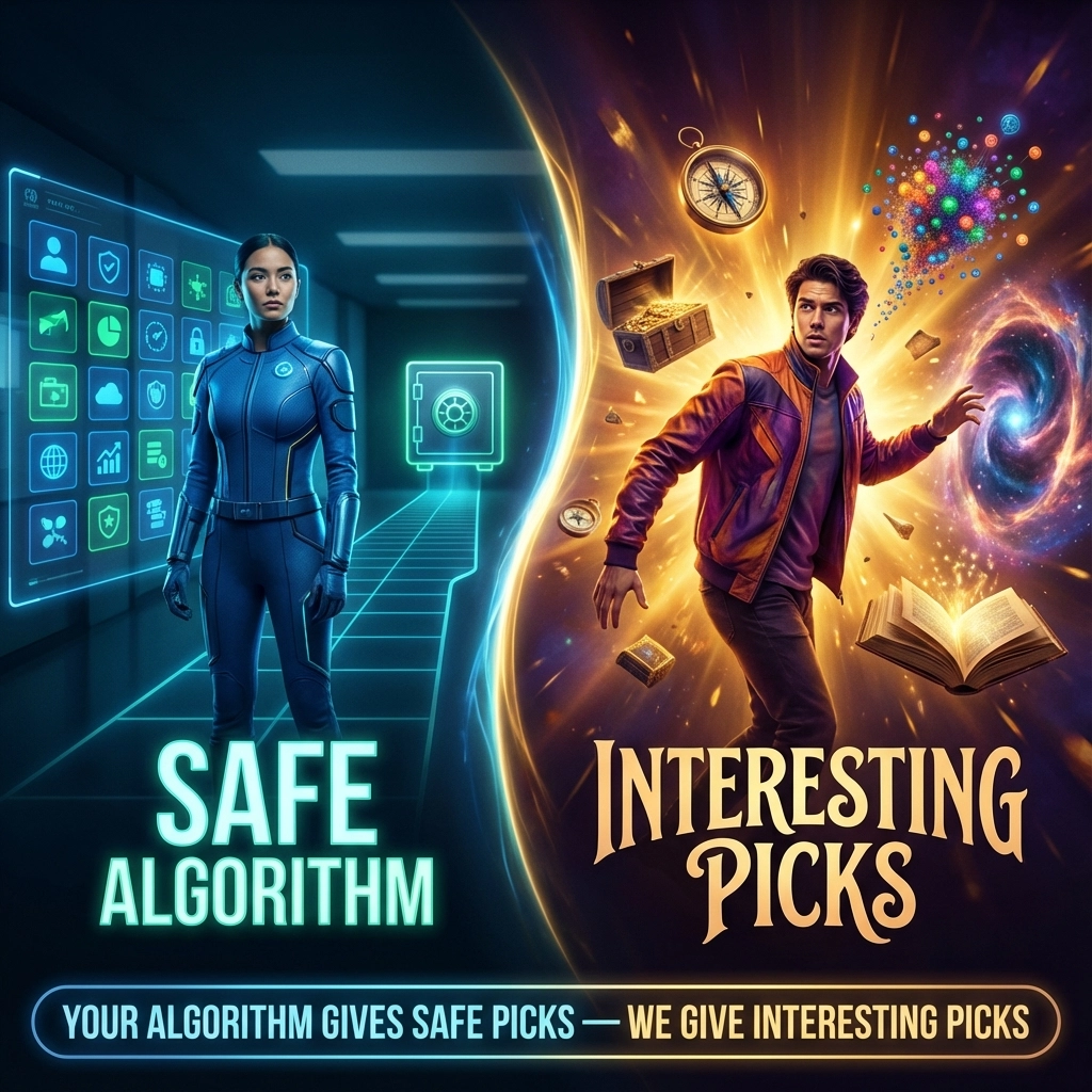 Your Algorithm Gives Safe Picks ,  We Give Interesting Picks