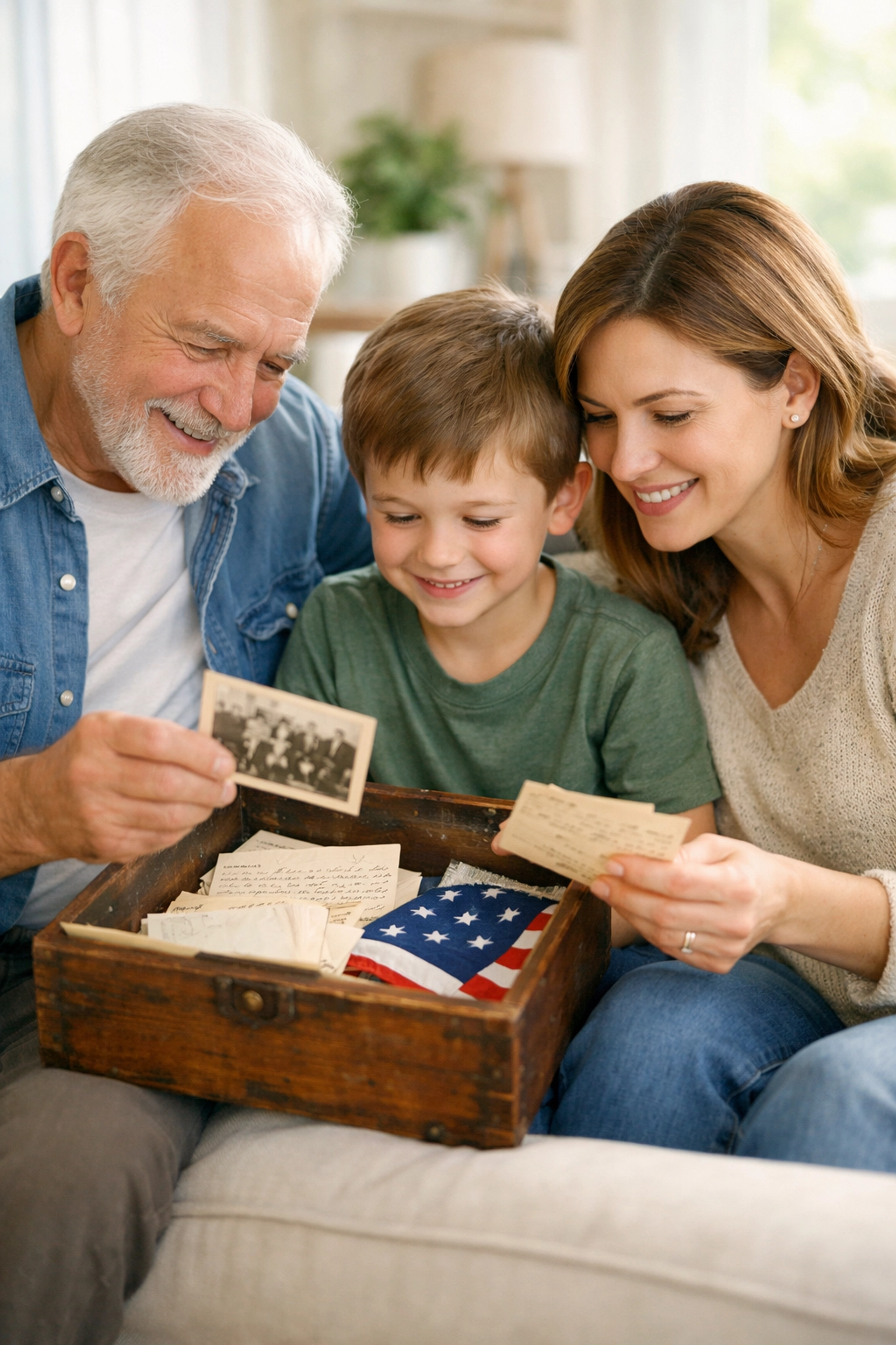 A multi-generational family uses the Storykeeper program to preserve their patriotic history.