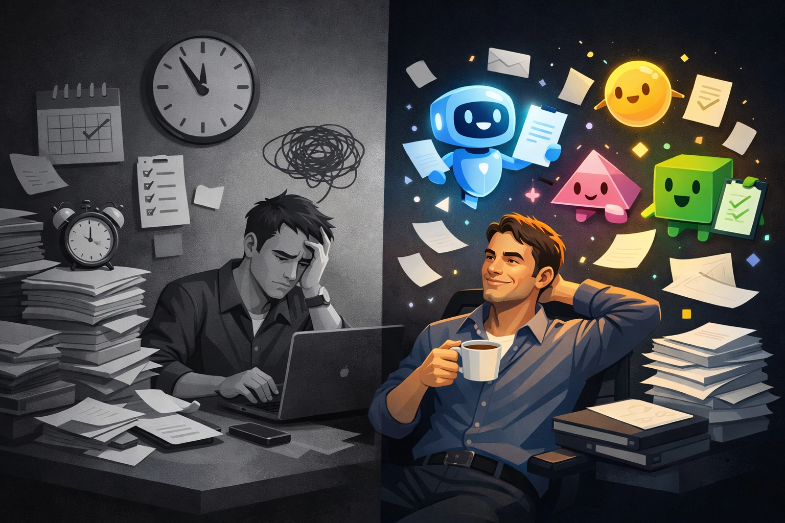 Zeitersparnis durch KI-Automatisierung: Von Stress zu Effizienz mit Marblism