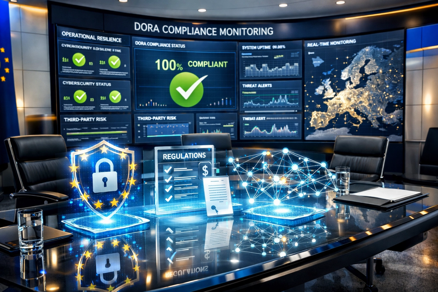 DORA compliance monitoring dashboard for EU financial institutions using ServiceNow