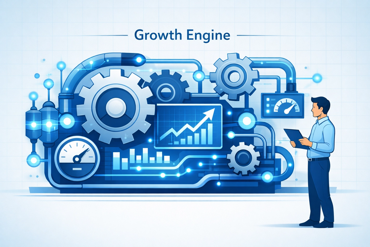 A high-performance growth engine representing data-driven Monmouth County SEO strategies.