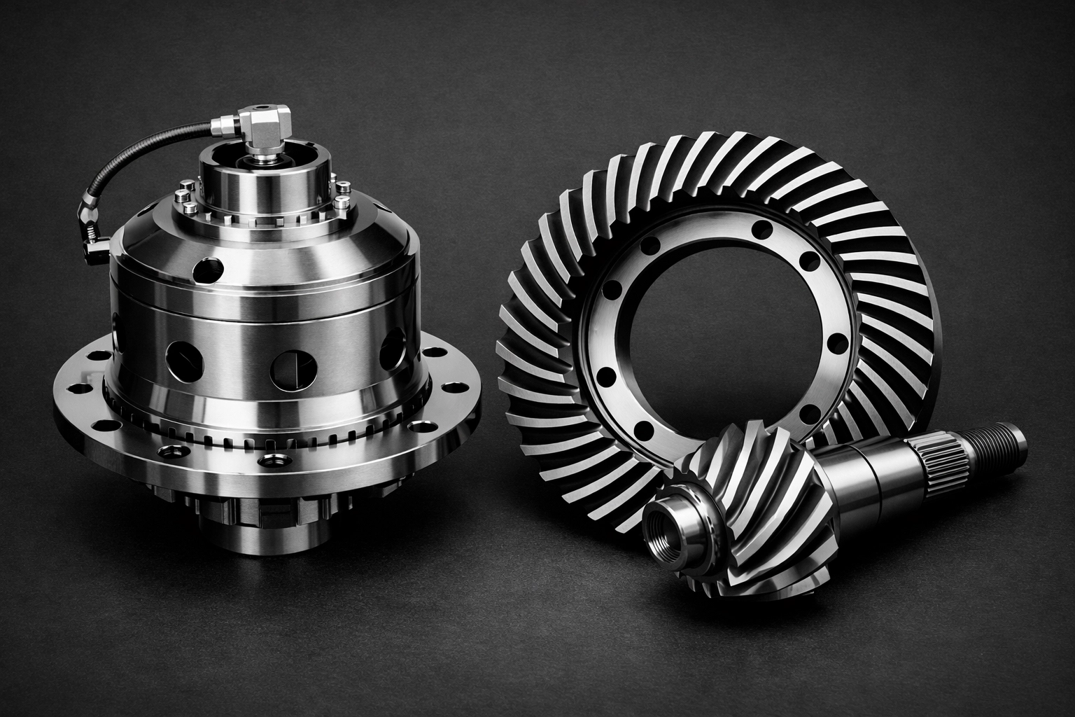 Heavy-duty 4x4 selectable air locker and high-performance ring and pinion gear set for Moab trails.