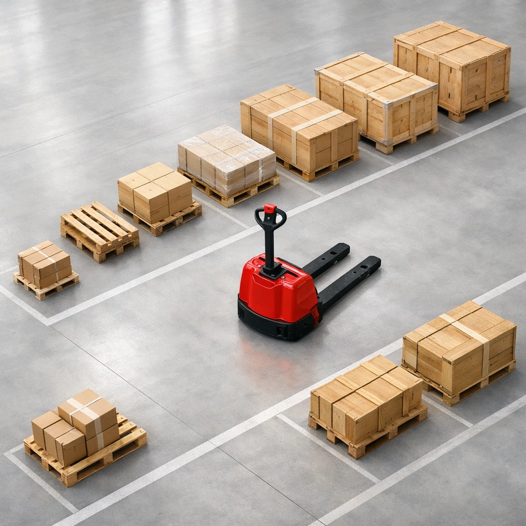 Flexible warehouse storage for businesses featuring organized pallets and logistics equipment.