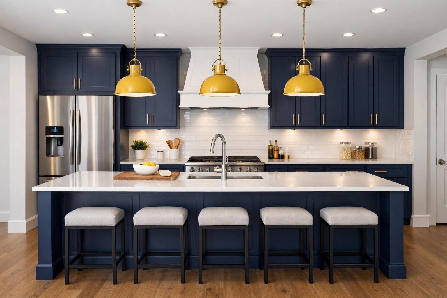 Pristine Lincoln kitchen surfaces following professional post construction cleaning services.