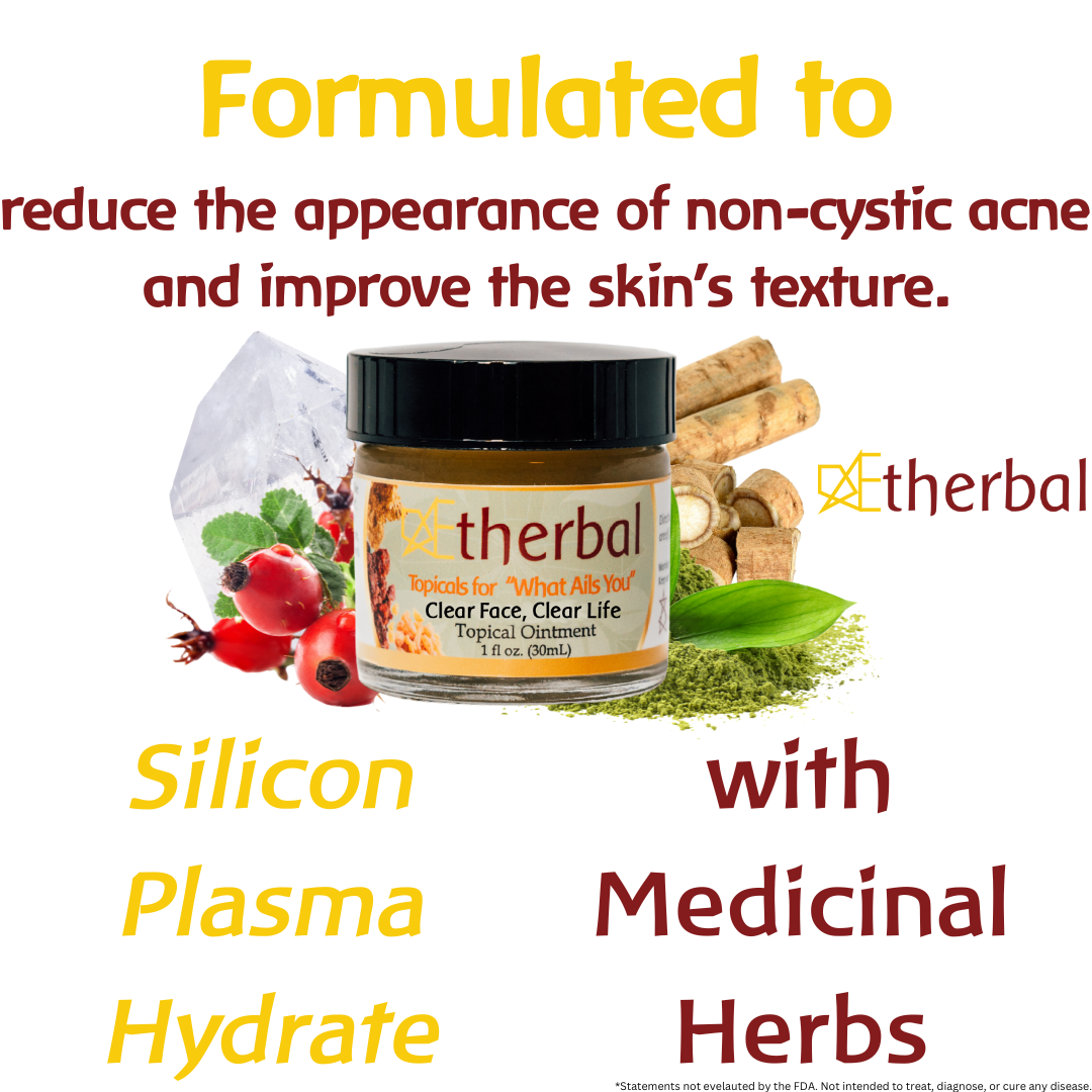 AEtherbal Clear Face, Clear Life topical ointment jar