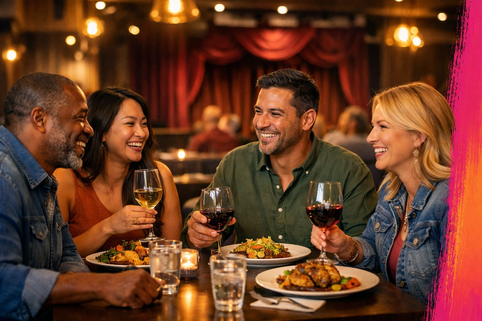 Dinner theatre dining experience at Arizona Broadway Theatre in Peoria