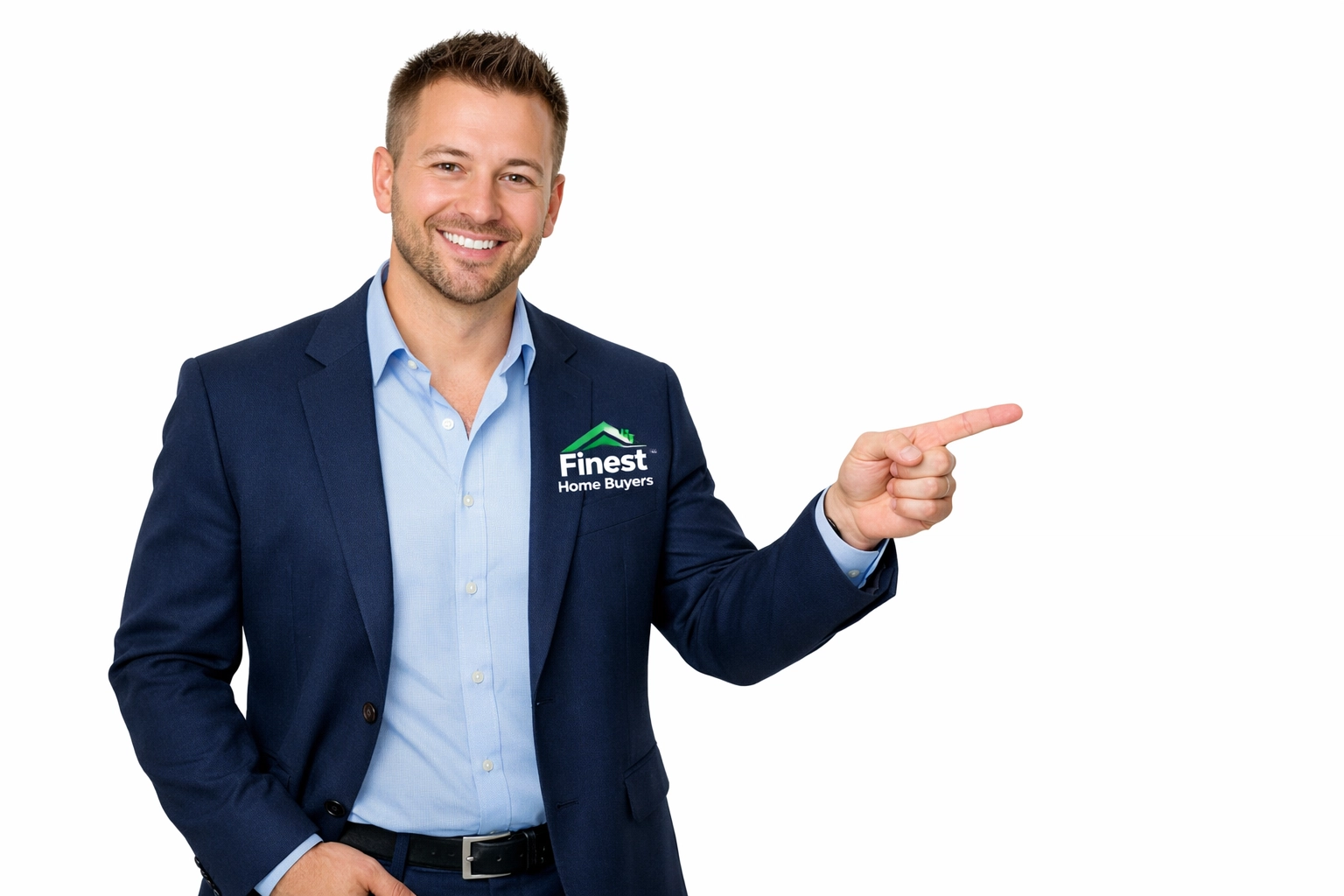 CEO Ilya Kosilov pointing toward a fast and easy solution for selling an inherited Bergen County home.