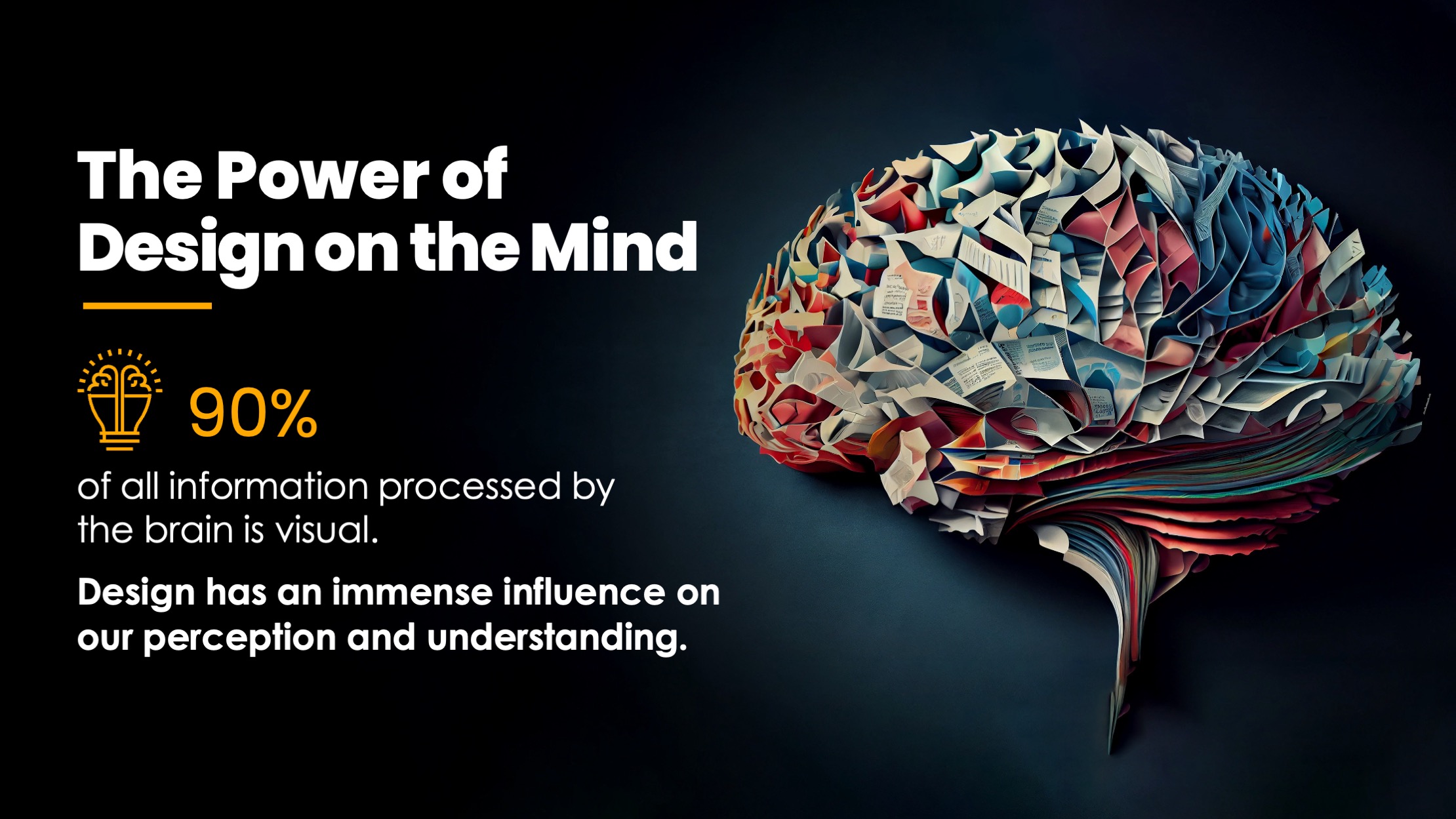 [HERO] Cinematic minimalist black-and-white studio workspace with a sharp #FFD600 yellow accent, no people, no text