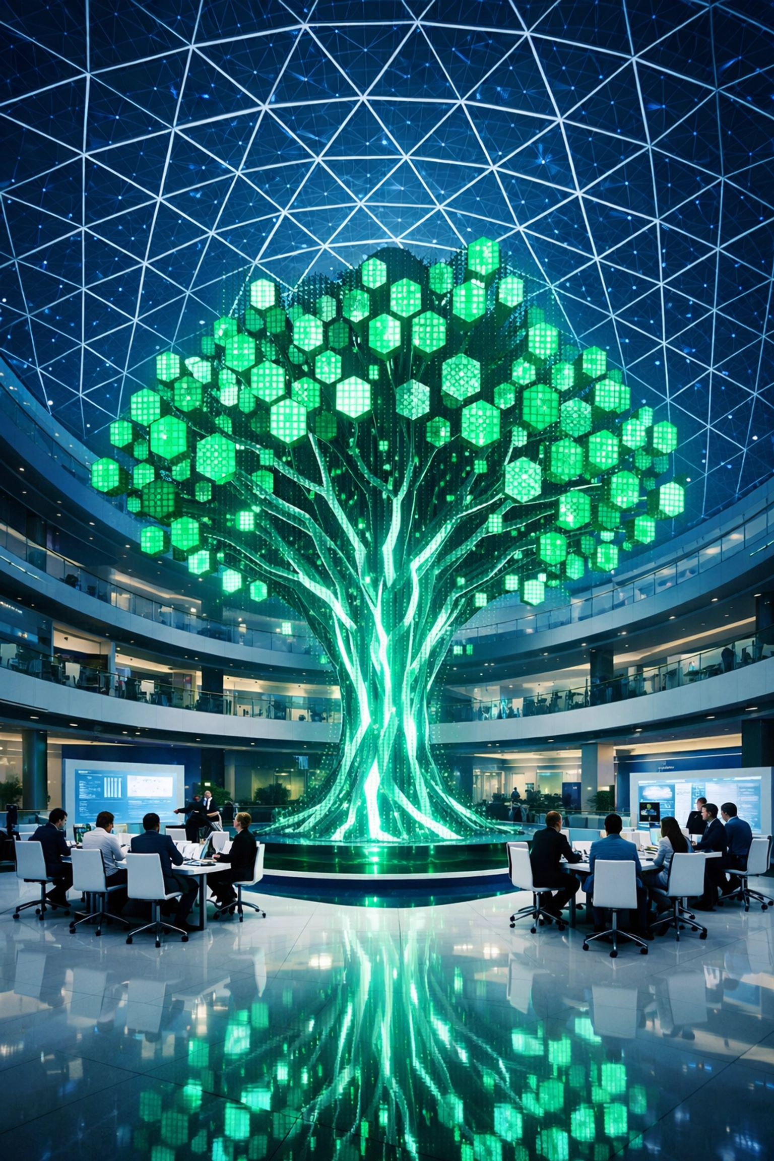 Mitarbeiter beim Wissensaufbau und KI-Schulungen für eine sichere Skalierung im Unternehmen.