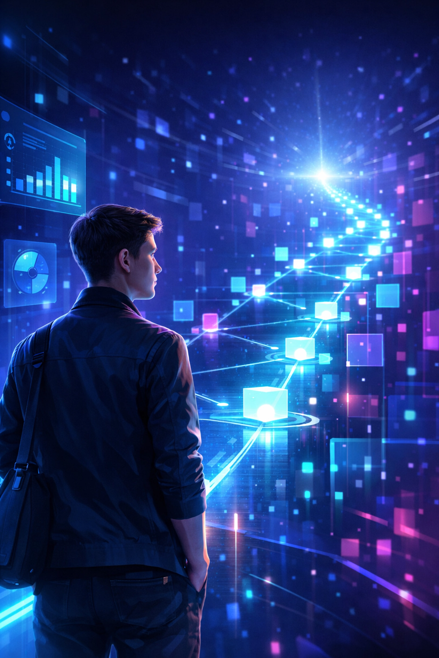 Young professional exploring a digital career roadmap representing a transparent Gen Z recruitment process.