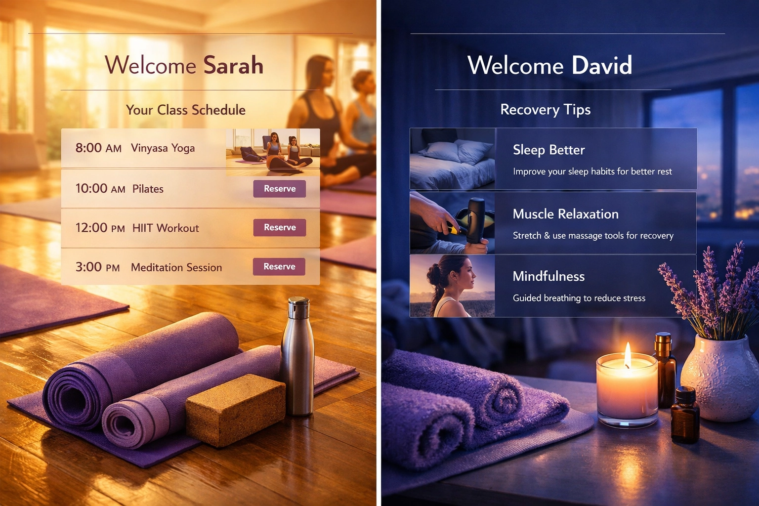 Personalized website experience adapting content for different users throughout the day
