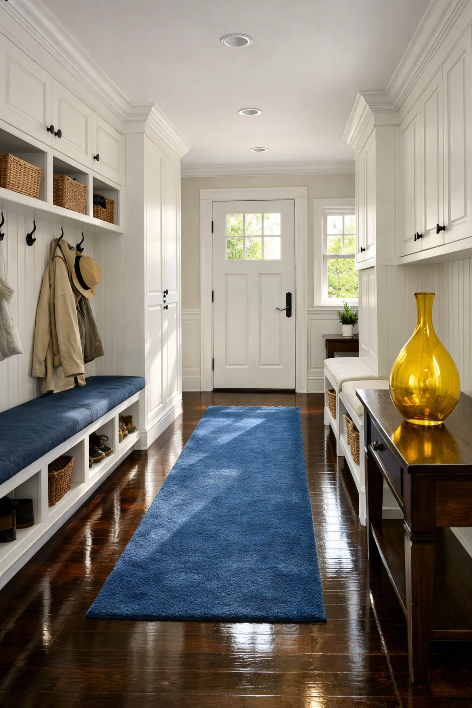 Spotless mudroom in a Massachusetts colonial home, highlighting expert house cleaning services MA for local grit.
