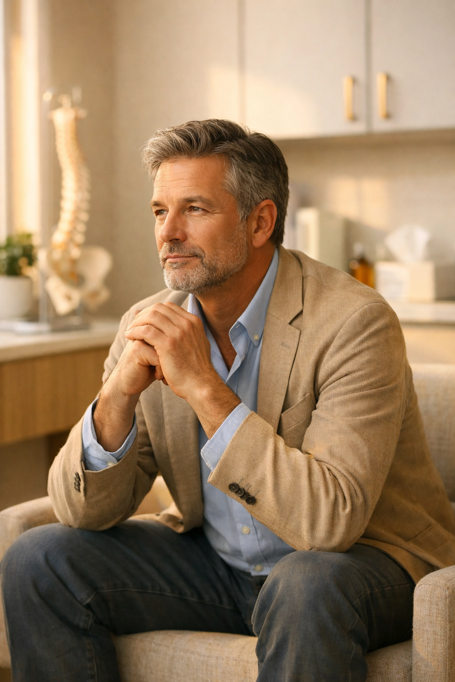 Man consulting with healthcare provider about erectile dysfunction and metabolic health