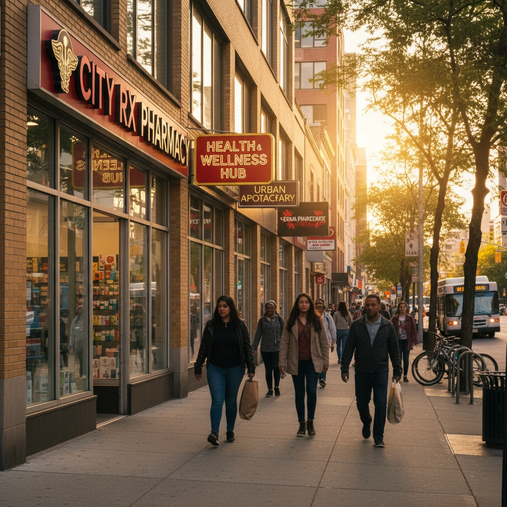 A pic of people walking down a city street as the sun is setting behind them. The three people in the foreground, two women and a man, are walking side-by-side and holding shopping bags. There is a bus in the background to the right, and some bicylces to the right behind them. Practical Tips for Prepping with a Chronic Illness Practical Tips for Prepping with a Chronic Illness 