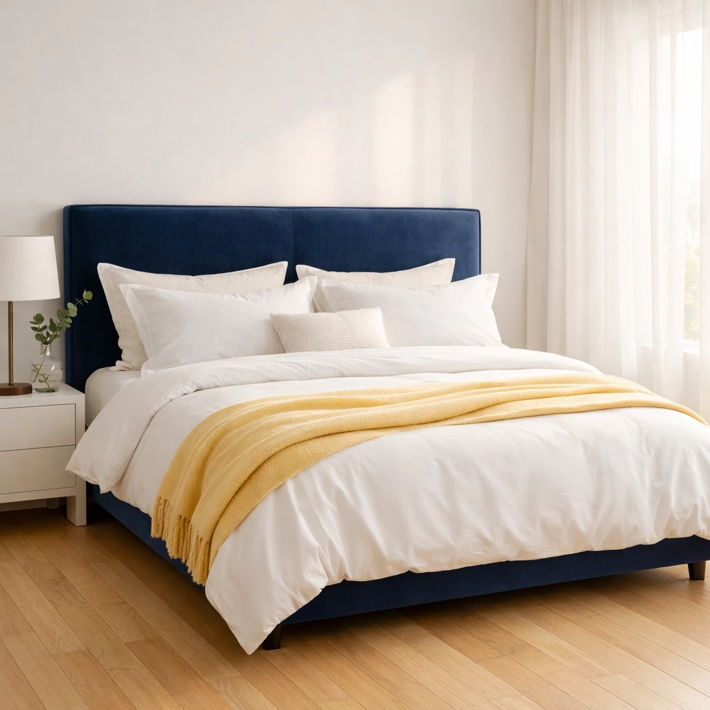 Clean and dust-free bedroom in Bolton MA promoting better sleep through improved indoor air quality.