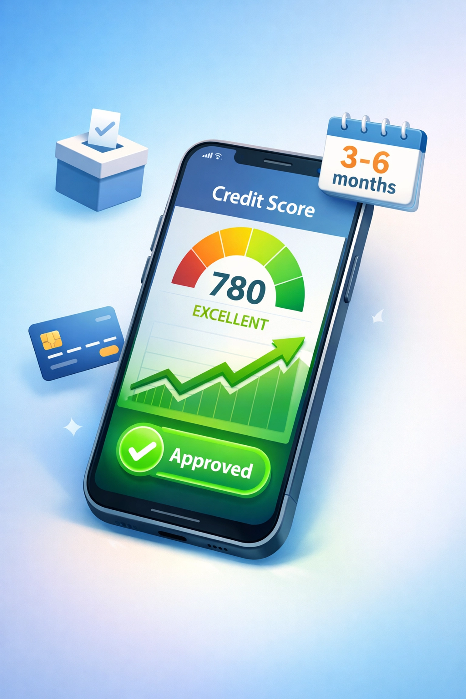 Credit score check on smartphone for first-time buyer mortgage application in Oldham