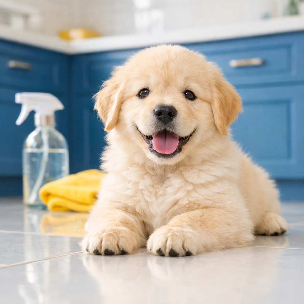 Pet-safe clean kitchen floor in a Weston house featuring eco-friendly cleaning results.