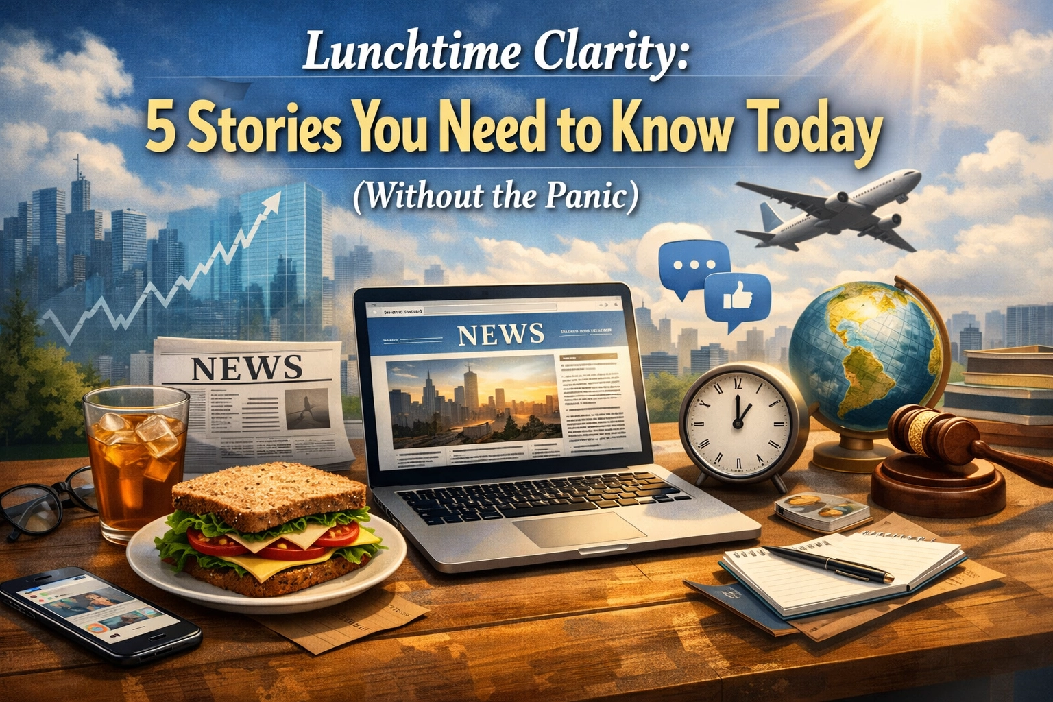 [HERO] Lunchtime Clarity: 5 Stories You Need to Know Today (Without the Panic)
